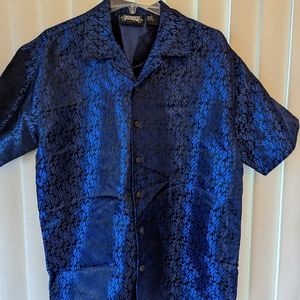 Men's Button Up Shirt with Flames